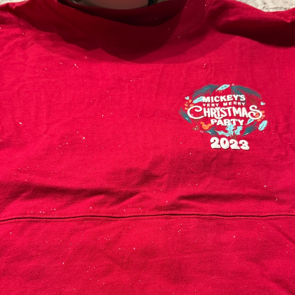 Mickey's Very Merry Christmas Party 2023 Red Adult Shirt